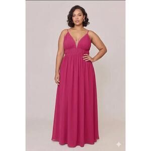Revelry Alma Chiffon Dress – Hot Pink (Size 10)